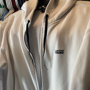 White Vans Zip up Hoodie